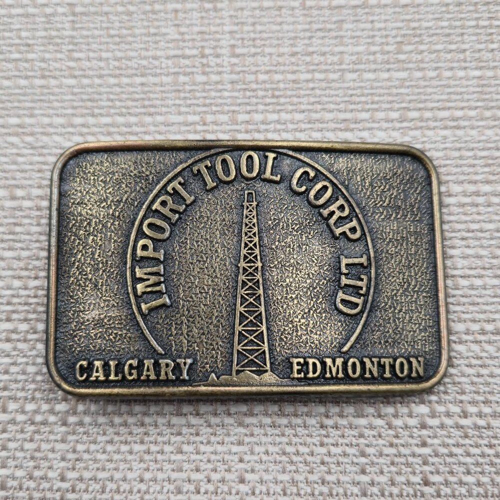 Import Tool Corp Calgary Edmonton Canada Vintage Belt Buckle B888 - Picture 1 of 6